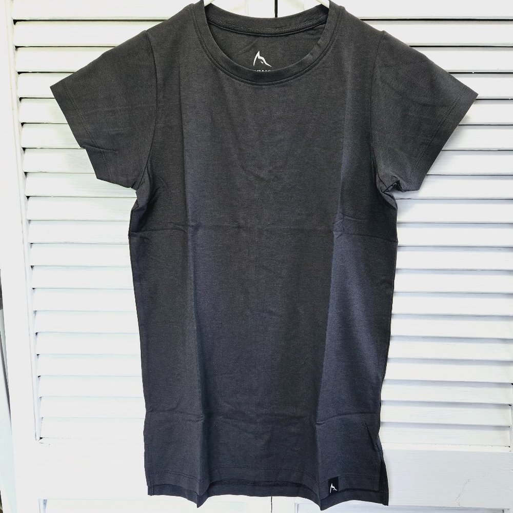 NWT ROKWOLF LOUNGE TEE IRON GATE PIMA COTTON/MODAL/SPANDEX WORKOUT WEAR X-SMALL